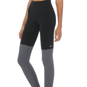 ALO High-Waist Goddess Leggings Black/Gray